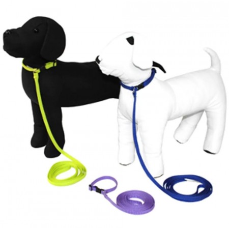 Alac Halsbånd og Kobbel for Valp, Blå, 10 mm, 22 - 34 cm