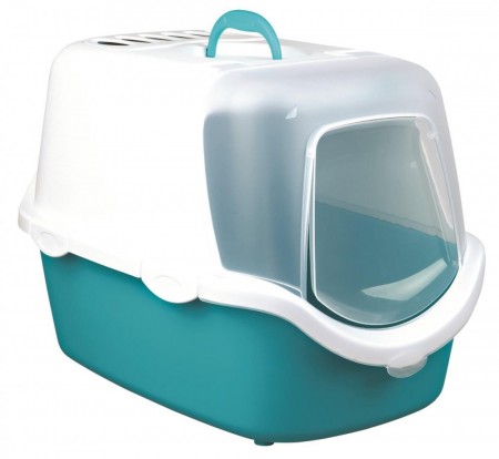 Trixie Vico Easy Clean Kattedo med Tak, Dør, Filter og Spade, 56 x 40 x 40 cm
