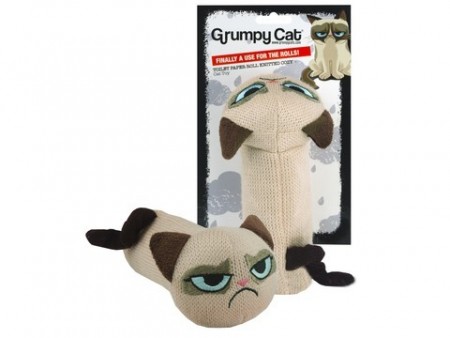 Grumpy Cat Toilet Paper Roll Knitted Cozy