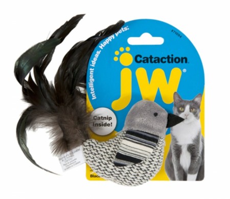 JW Cataction Black and White Bird Toy