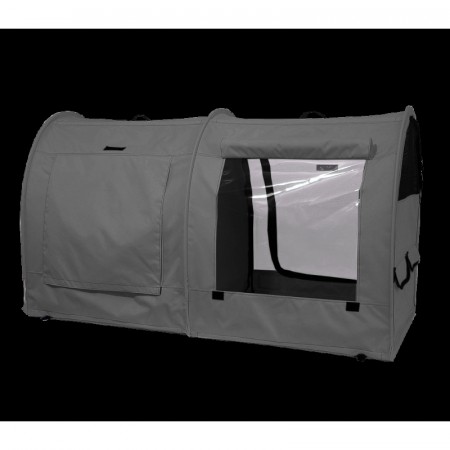Sturdi Habitat Pop-Up Kennel, Mesh Doors, Double, L