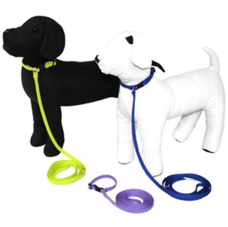 Alac Halsbånd og Kobbel for Valp, Lilla, 10 mm, 22 - 34 cm