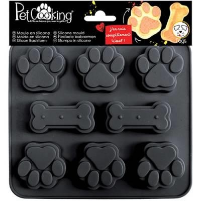 Pet Cooking Silikon Kakeform, 6 Poter og 2 Bein