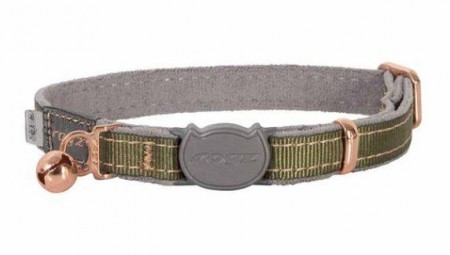 Rogz Urbancat Safety Halsbånd, Olive Twist
