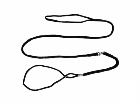 Paghanini Utstillingsline med Strup, Flat, Svart, 7 mm